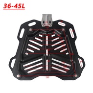 36l/45l/55l/65l อลูมิเนียมรถจักรยานยนต์ไฟท้ายกล่อง แผ่นฐานปั๊มด้านล่างแผ่นหางกล่อง อุปกรณ์เสริมกรอบร