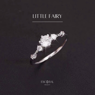ESCOBAL💕พร้อมส่ง แหวนเงินแท้ Little Fairy แหวนสแตนเลส แหวนน่ารัก แหวนมงคล แหวนแฟชั่น แหวนผู้หญิง แหวนปรับขนาดได้ แหวน cz