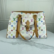 LV 路易威登白三彩村上隆联名tote包