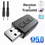 G8ui Vikefon Usb Bluetooth 5.0 Transmitter Receiver Audio Adapter - Rt02 - Black Or-i