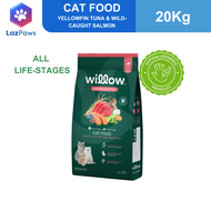 20kg Willow HYPOALLERGENIC CAT Food All Life stages Yellowfin tuna and Salmon flavor  - Lazpaws