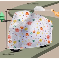 Cute froster flower Print Motorcycle Cover Anti-UV Waterproof Maximum Protection | Motorcycle Cover 