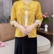 #新中式提花清新衬衫开衫女2025国风年轻薄款盘扣衬衣上衣新中式提花清新衬衫开衫女2025国风年轻薄款盘扣衬衣上衣@