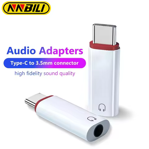 NNBILI Type C To 3.5mm Earphone Adapter 3.5 Jack USB C Audio Converter for iPhone 15 Samsung USB C t