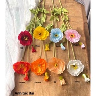 30 large poppy stems, 109cm long