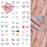 15sheets Mini Finger Colorful Butterfly Tattoo Stickers Stickers Pink Stickers Tattoo E7q0