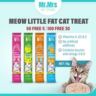 50 FREE 5/100 FREE 30 PROMO Bundle Meow Little Fat Jajan Makanan Kucing Cat Treat Snack Cat Stick