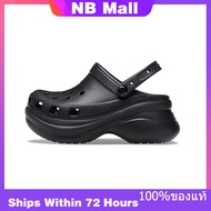 ของแท้พิเศษ Crocs Small Whale Retro Black Shoes Non-Slip Thick Sole Beach Sandals 206302-001 รองเท้า