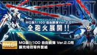 BANDAI  魂商店限定 ＭＧ 1100 自由鋼彈 Ver.２.０專用擴充特效零件套組