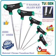 TUOSEN T HANDLE BALL POINT ALLEN KEY HEXAGON 2 WAY HEX SPINDLE KEYS OPEN BUKA NUT SCREW NUTS BOLT DR