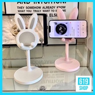 Lucky Cute Bunny Phone Stand Angle Height Adjustable Cell Phone Stand For Desk Thick Case Phone