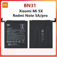 แบตเตอรี่แท้ Xiaomi Mi 5X Mi5X Redmi Note 5A Pro Mi A1 Redmi Y1 lite S2 BN31 3000MAh แถมชุดไขควง