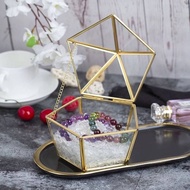 金邊玻璃五角收納盒 水晶手鏈消磁盒 消磁碗 原石淨化