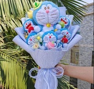 全新多啦A夢畢業花束  叮噹公仔 叮噹花束💐 多隻多啦A夢 doraemon 花束 💐卡通花束 4-5 工作天 可以配生日牌/周年牌/畢業牌