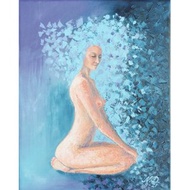 Nude painting Original art Yoga painting Erotic wall art Oil painting on canvas