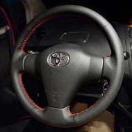 Toyota Vitz Leather Steering Wheel Cover Handmade Specialized Car Interior Accessories Cowhide Suita