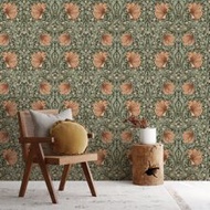 17.7 Inches*6.5/9.8 Feet  Vine Plant Peel And Stick Wallpaper, Waterproof, Removable Wall Sticker, H