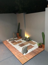 Mitra Loka Decking Tile Lantai Ubin Kayu 30 x 30cm Bongkar Pasang Dengan Furnis Pernis Anti Rayap Ta