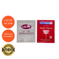 LALVIN EC-1118 / RED STAR PREMIER CLASSIQUE 5MG WINE YEAST