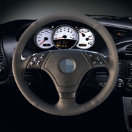 Hand-stitched Black Artificial Leather Car Steering Wheel Cover for BMW E36 E46 E39