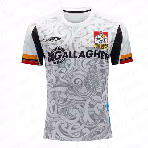 2025 Summer New Zealand Rugby, Gallagher Chiefs Rugby Jersey, Summer Men's Rugby Training T-shirt, F