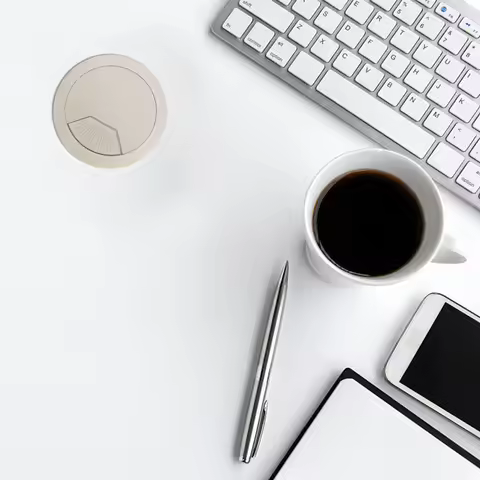 10Pcs Plastic Desk Grommet Round Cable Cover 53Mm Rotatable Cable Hole Cover for Computer Desk Offic