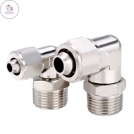 UN PL Fast Tightening Pneumatic Quick Connector 360° Rotary L-Elbow for PU Hose Pipe 4mm-12mm with O