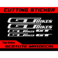 Cutting sticker Sepeda MTB GT BIKES Stiker SEPEDA