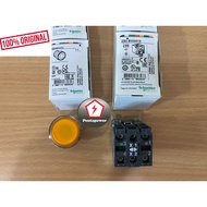 SCHNEIDER XB4BW35M5 ( ZB4BW353 + ZB4BW0M15 ) Illuminated push button, metal, orange, Ø22, spring ret