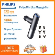 Mini Massage Gun 8mm 10kg 1600-3200RPM 5 Speed All Metal 6 Heads Type-C Travel Muscle Recovery Phili