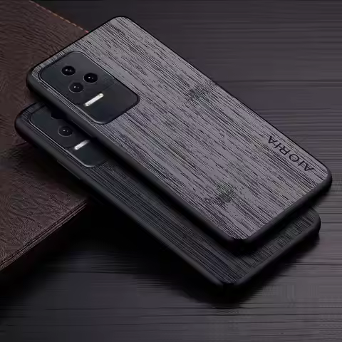 Case for Poco F4 F4 GT 5G funda bamboo wood pattern Leather cover Luxury coque for xiaomi poco f4 ca