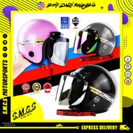 (100%ORI) MS88 HELMET Helmet Siap Visor MS Tali Tulisan Merah Sirim Certified (GREY/PINK/BLUE/RED/BL