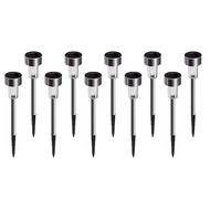 (GQWJ) 10Pcs Solar Pathway Lights, LED Landscape Lighting Waterproof Stainless Steel Solar Garden Li