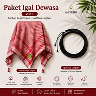 Igal 2 in 1 adult turban package, comfortable material, bright colors, suitable for daily wear and s