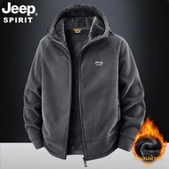JEEP SPIRIT | เสื้อแจ็คเก็ตหมวกขนฟลีซ Jeep แขนยาว มีฮูด