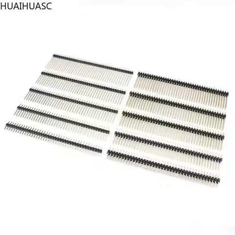 10pcs 2mm 2.0mm Pitch 1x40 2x40 40 Pin Header Strip Male Connector Straight Single Double L 8.7mm 12