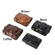 PU Leather Camera Bag Cover for Canon SX740 SX740HS SX720HS SX720 SX730HS SX730 With Shoulder Strap