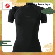 (From Japan)Backspot] Rush Guard Short-Sleeved Men's/Women's [UV Cut UPF50+] VA-4010 BK/BK