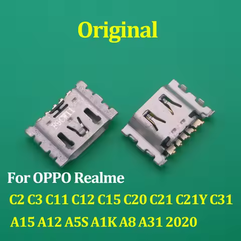 10-20PCS For OPPO Realme C11 C12 C15 C20 C21 C21Y C31 C33 C2 C3 USB Charging Port Dock Plug Charger 