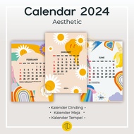 2024 Aesthetic Calendar/Complete 2024 Calendar/Wall Sitting Desk Calendar Office Calendar/2023/2024 Aesthetic Desk Calendar/A5 Size Calendar - Aesthetic Desk Calendar - Spiral Calendar