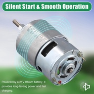 755 DC Motor for Weed Trimmer 21V Grass Cutter Motor with Long Shaft for Efficient Weed Cutting and 