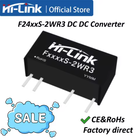Hilink Offical F2405S-2WR3 F2412S-2WR3 Mini 2W 5V 9V 12V 15V 24V 0.4A DC DC Converter F2403S-2WR3 Po
