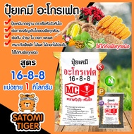 ปุ๋ยเคมี สูตร 16-8-8 ตราหัววัว-คันไถ บรรจุ 1 กิโลกรัม เป็นปุ๋ยใช้ใส่รองพื้น ก่อนเพาะปลูก หรือใส่ในระ