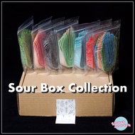 Sour Candy Box Sourbelts Fullset Collections Sour Powder Snack Attack Sour Ribbon Gula Masam Jelly Campur