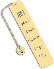 6 Year Bronze Anniversary Gifts for Her Him, Copper Wedding Bookmark for Wife Husband, 6th Anniversa