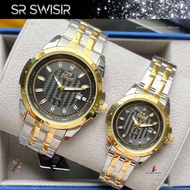 Premium Design SR SWISIR Unisex Analog Watch – Sleek Stainless Steel, Waterproof, Date Function, Ele