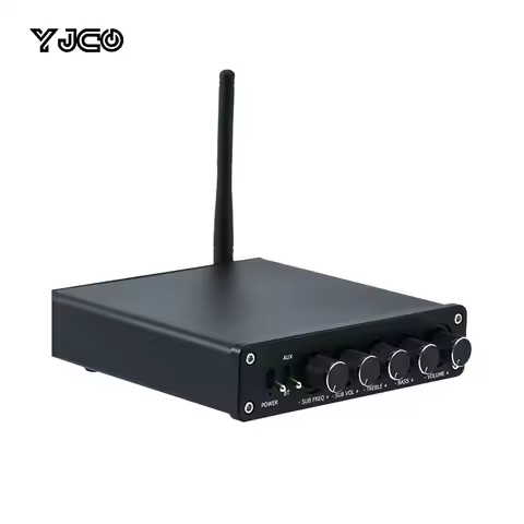 YJCO High Power Amplifier TPA3116 50W*2+100W 2.1 Channel Bluetooth 5.0 5.1 HiFi Digital Audiophile S