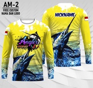 Jersey mancing mania baju mancing full printing kaos mancing lengan panjang