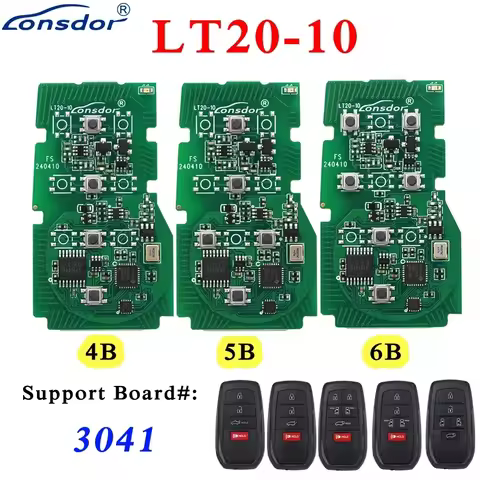 Lonsdor LT20-10 4/5/6 Buttons Smart Remote Key PCB 8A+4D For Toyota & Lexus Support K518 & K518ISE &