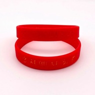 Six-Character Mantra Silicone Bracelet Red Buddhist Bracelet Silicone Guanyin Heart Mantra Bracelet